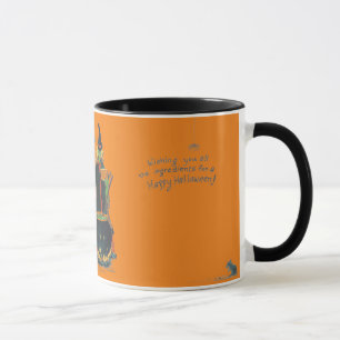Scary Halloween Witch Cat Frog Kettle Brew Design Mugg