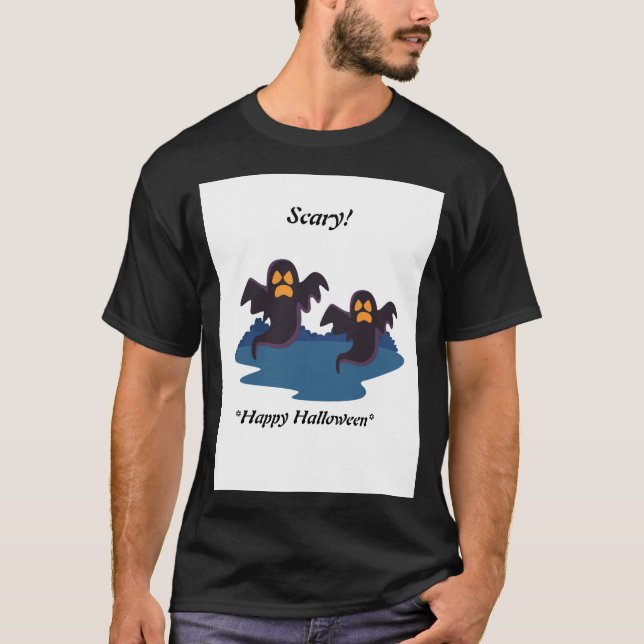 Scary Happy halloween XL Storlek Clothing Manar, T T Shirt (Framsida)