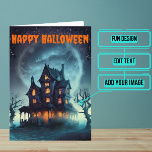 Scary Haunted House Halloween Kort