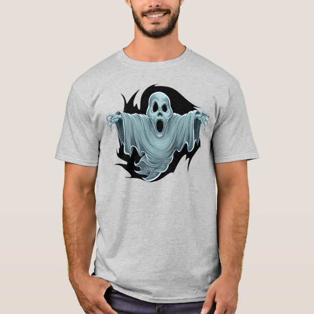 Scary Haunting Ghost T Shirt (Framsida)