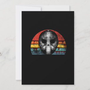 Scary Horror Movie Hockey Mask Retro Sunset Spara Datumet