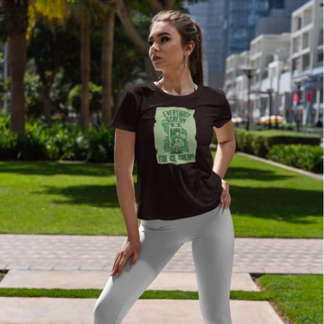 Scary Ice Cream Quote T Shirt (Skapare uppladdad)