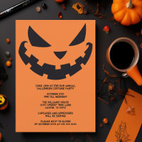 Scary Jack o lantern Anpassningsbar Orange Hallowe