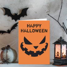 Scary Jack o lantern Anpassningsbar Orange Hallowe