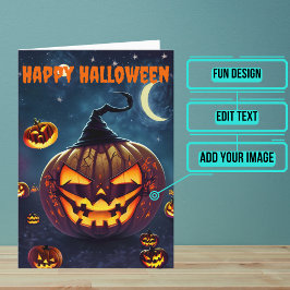Scary Jack-o'-lantern Halloween Kort