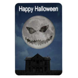 Scary Jack o lantern Halloween Måne Magnet