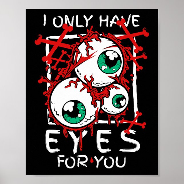 Scary, jag har bara Ögon till dig Eyell Halloween  Poster (Framsidan)