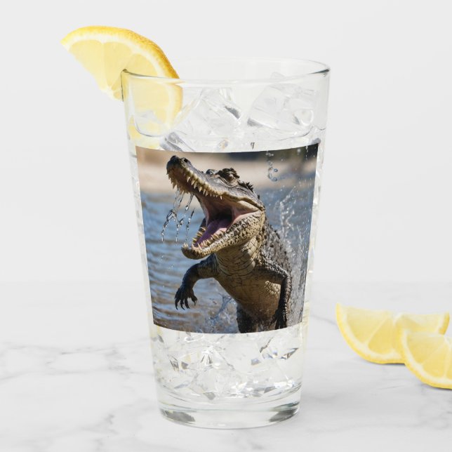 Scary Jaws: Australian Crocodile Leaping Glaskopp (Framsida Ice)