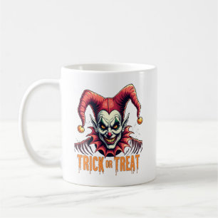 Scary Jester Bus eller godis Halloween Coffee Mugg