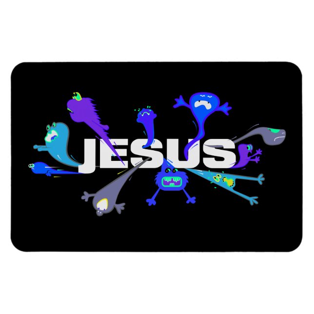 Scary Jesus Magnet (Horisontell)