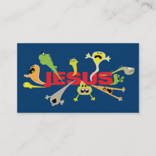 Scary Jesus Scripture Card Visitkort
