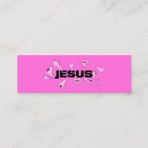 Scary Jesus Scripture-kort Mini Visitkort