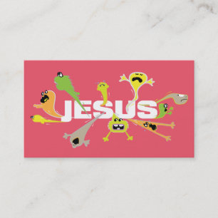 Scary Jesus Scripture-kort Visitkort