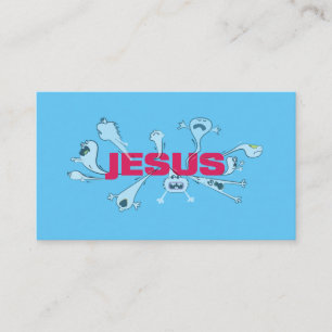 Scary Jesus Scripture-kort Visitkort