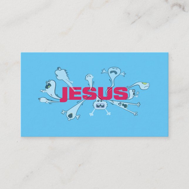 Scary Jesus Scripture-kort Visitkort (Framsida)
