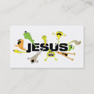 Scary Jesus Scripture-kort Visitkort