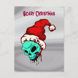 Scary jul Santa Skull Bloody Helg Vykort