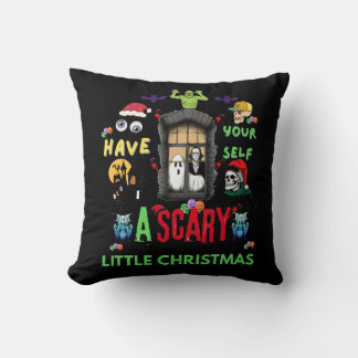 Scary Little Christmas Horror Holiday Design Kudde