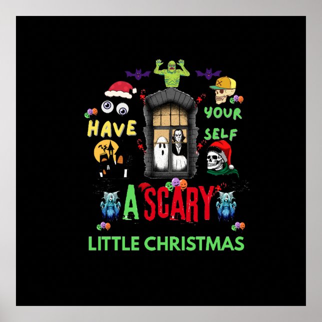 Scary Little Christmas Horror Holiday Design   Poster (Framsidan)
