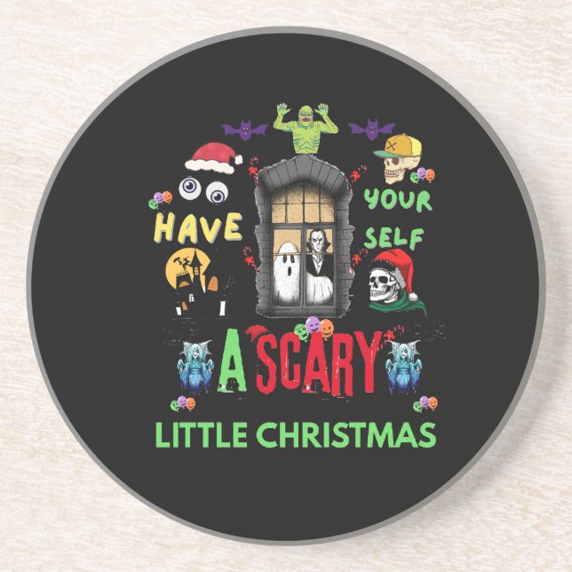 Scary Little Christmas Horror Holiday Design  Underlägg (Framsidan)