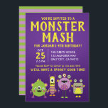 Scary Little Monster Födelsedagsfest inbjudan<br><div class="desc">Om du behöver anpassningsbar färg eller hjälp med att skapa din design kan du kontakta oss på trendyprints.co@gmail.com. Vi ser fram emot att samarbeta med er!</div>