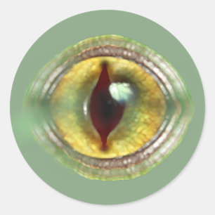 Scary Lizard Reptile Dragon Dinosaur Monster Öga Runt Klistermärke