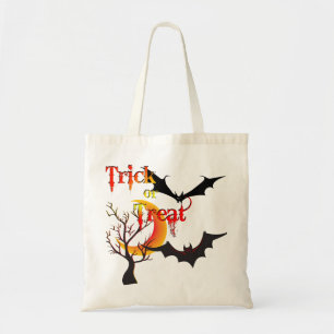 Scary Måne och Fladdermus Halloween Bags Tygkasse
