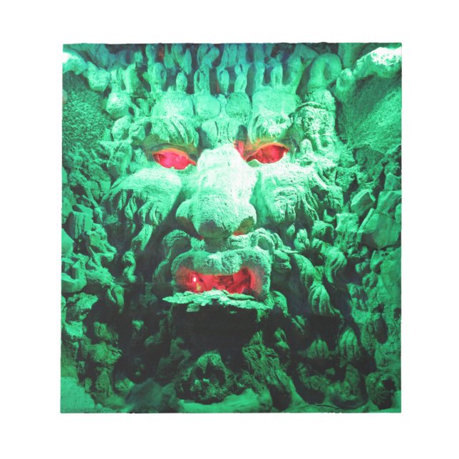 Scary Mask Ansikte i Sten Ansikte Anteckningsblock (Framsida)