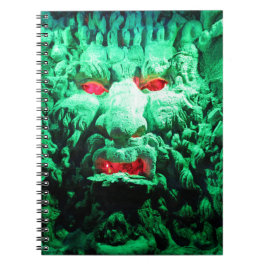 Scary Mask Ansikte i Sten Ansikte Anteckningsbok