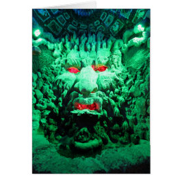 Scary Mask Ansikte i Sten Ansikte Hälsningskort