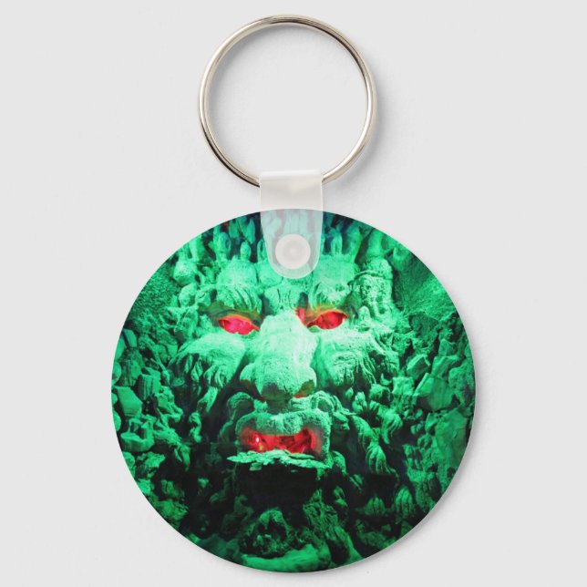 Scary Mask Ansikte i Sten Ansikte Nyckelring (Framsida)