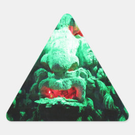 Scary Mask Ansikte i Sten Ansikte Triangelformat Klistermärke