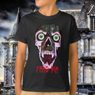 Scary Matar mig Bloody Halloween Ghoul Skull T Shirt