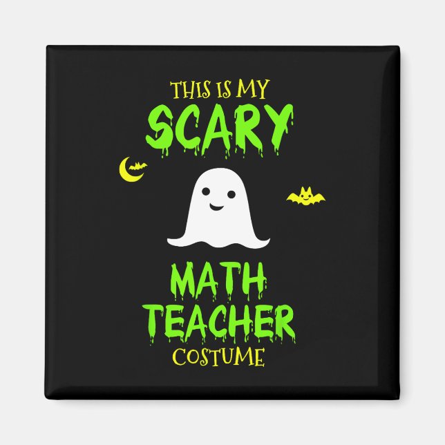Scary Math Teacher Costume Halloween Lazy Easy Chr Magnet (Framsidan)