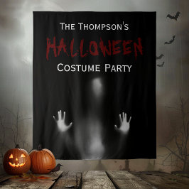 Scary Modern Bloody Halloween fest Black BackDrop