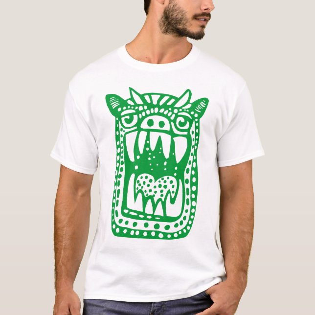 Scary Monster - Grass Grönt T Shirt (Framsida)