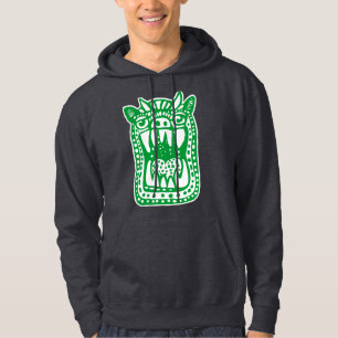 Scary Monster - Grönt Sweatshirt Med Luva
