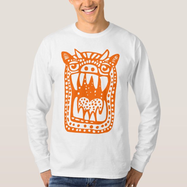 Scary Monster - Orange T-shirt (Framsida)
