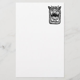 Scary Monster - svart Brevpapper