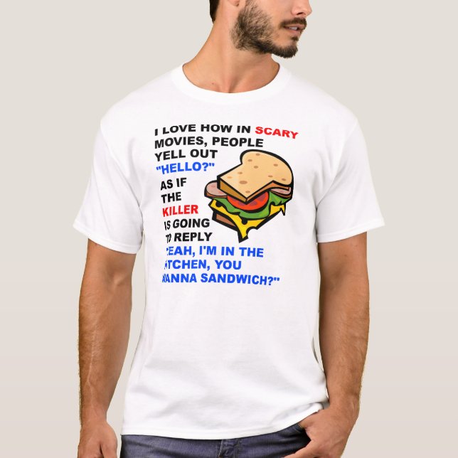Scary Movie Hello Rolig T-shirt (Framsida)