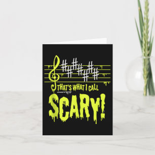 Scary Music Humor är roligt att Skrämma Halloween Kort