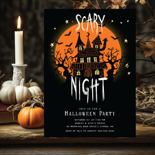 Scary Natt Halloween fest-inbjudan Inbjudningar