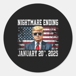 Scary Natt Slut 20 januari 2025 Funny Pro Tru Runt Klistermärke