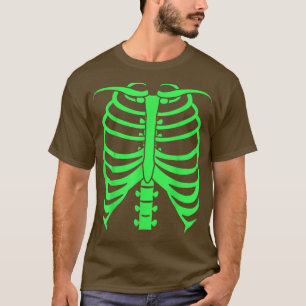 Scary Neon Grönt Skeleton Bones  T Shirt