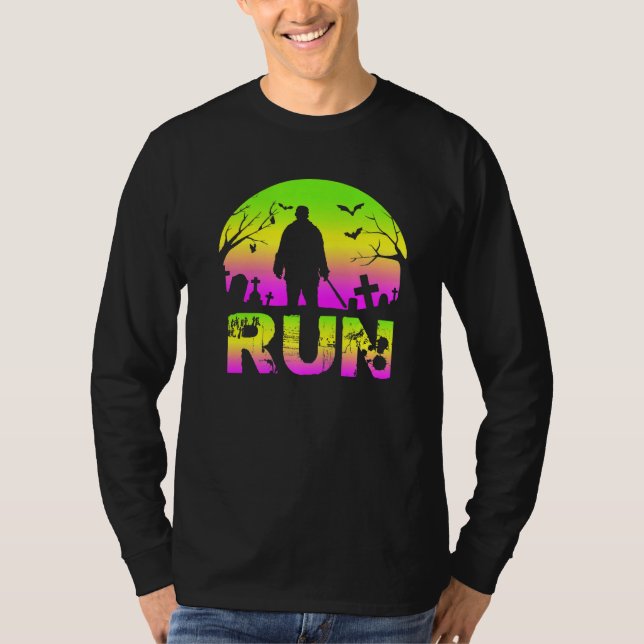 Scary Nightmares Monsters Horror Halloween T Shirt (Framsida)