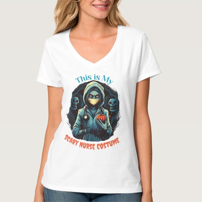 Scary Nurse Costume T-shirt (Framsida)