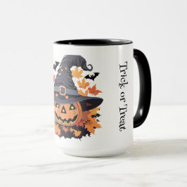Scary och Cute Bus eller godis Halloween Mugg