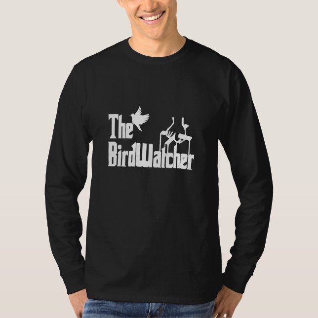 Scary of Bird Watcher Ornitholog Fågelskådning T Shirt (Framsida)