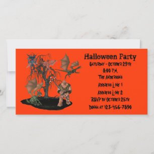 Scary Ogre Demon Dragons Halloween fest Inbjudan