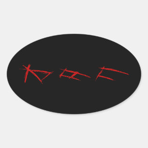 SCARY OTAKU オ タ ク OVALT KLISTERMÄRKE
